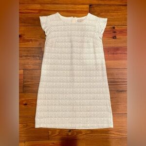 LOFT Cream Textured Mini Dress
